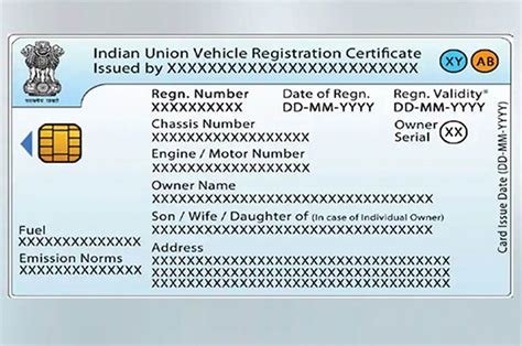 smart card vehicle registration|rc book smart card online.